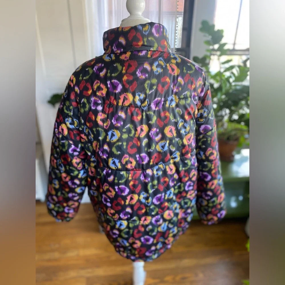 Farm Rio Reversible Embroidered Puffer Jacket Size L
